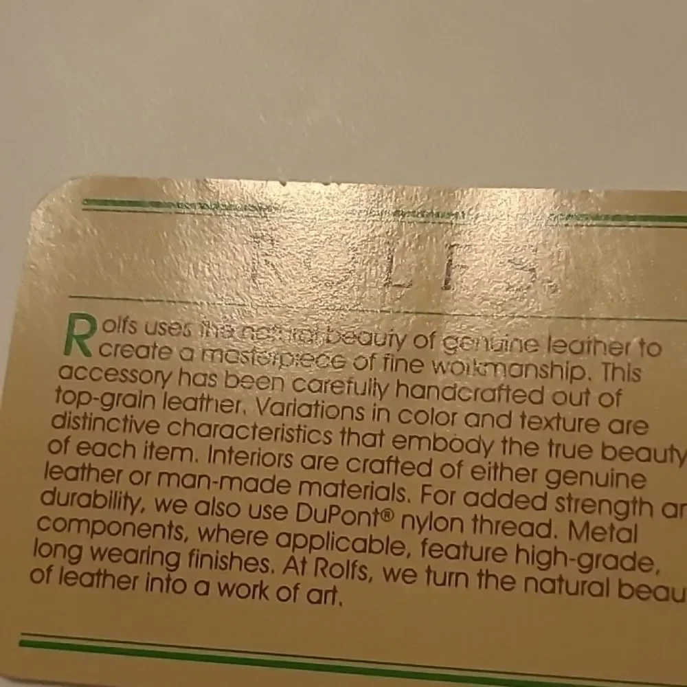 1989 Rolf Cowhid3 Wallet